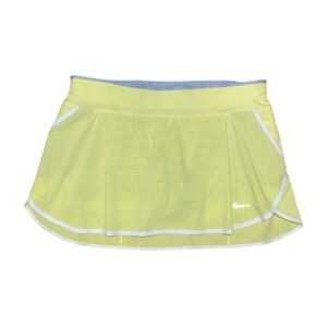 Nike Skort Women's Medium Bright Yellow Grey Mesh Running‎ Tennis Skirt Shorts